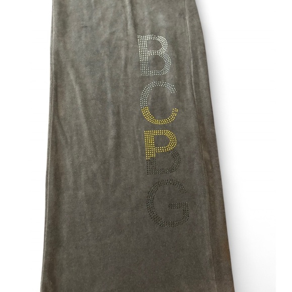 BCBGMaxAzria Charcoal Gray Velour Sweatpants XL - Picture 2 of 3